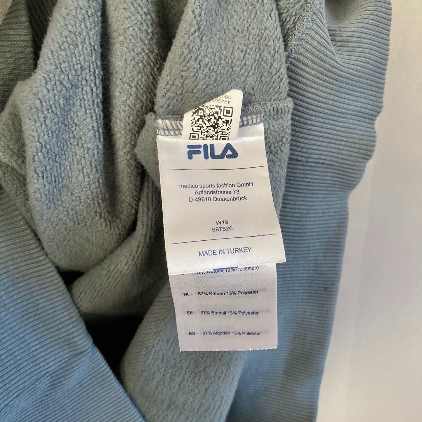 Fila x Weekday Unisex Grey Sweatshirt Size S