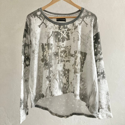 Religion Womens Distressed Sweatshirt Size 42