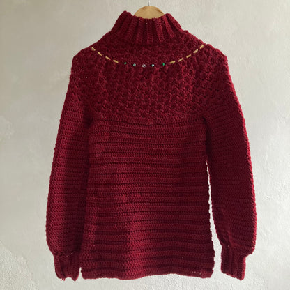 Ladies Red Handmade Jumpers Size S