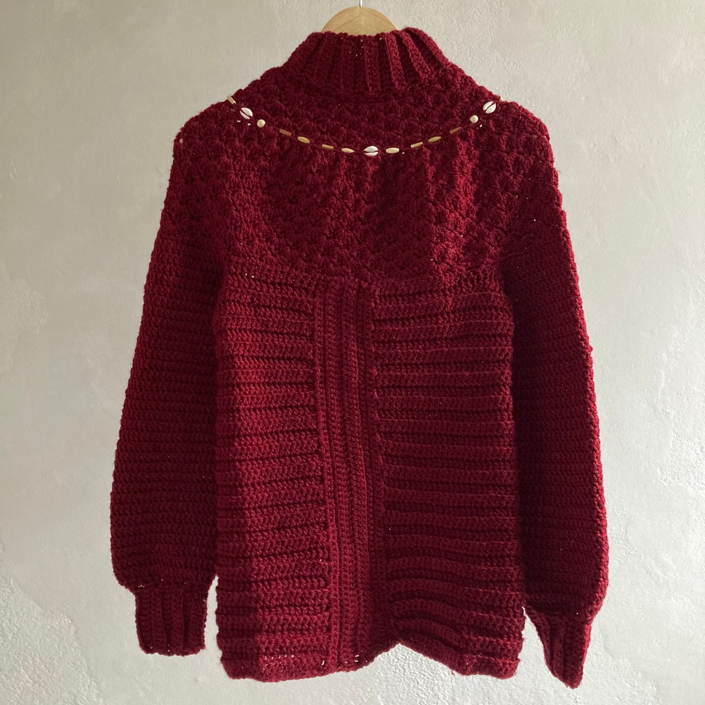 Ladies Red Handmade Jumpers Size S