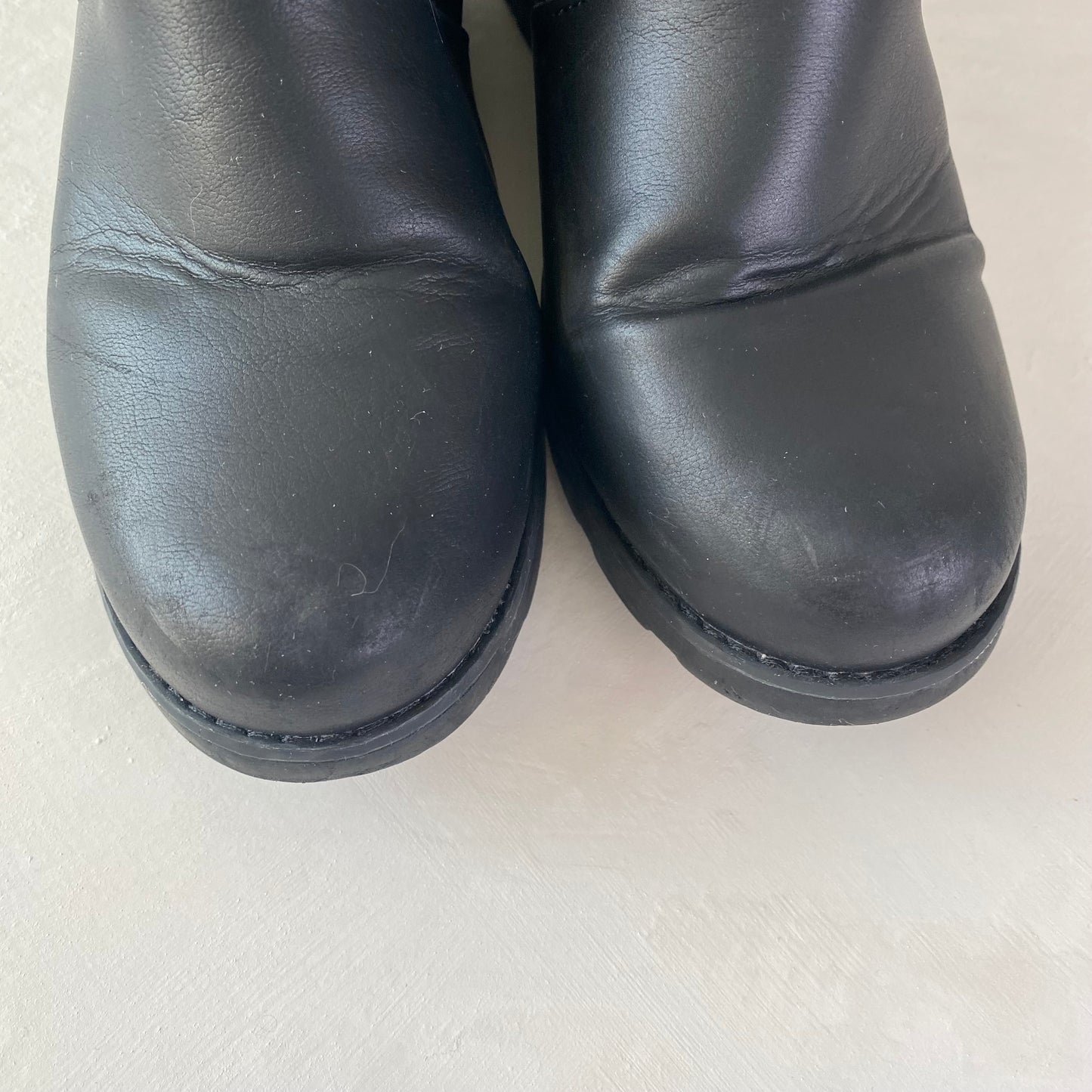 Ladies Black Wedge Heel Boots Size 41