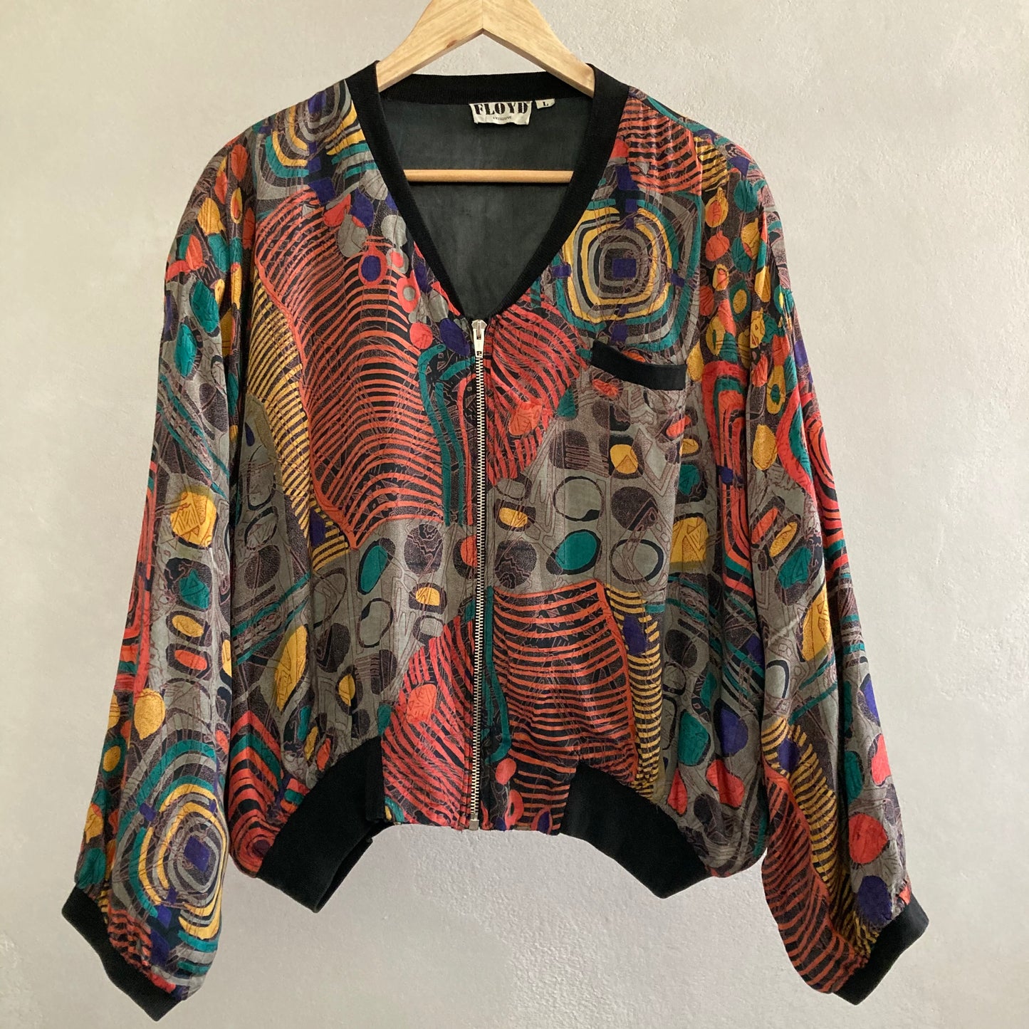 Vintage Floyd Ladies Satin Bomberjacket Size L