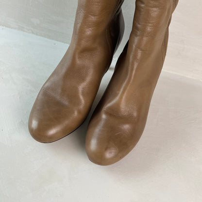 Cole Haan Womens Brown Leather Boots Size 38