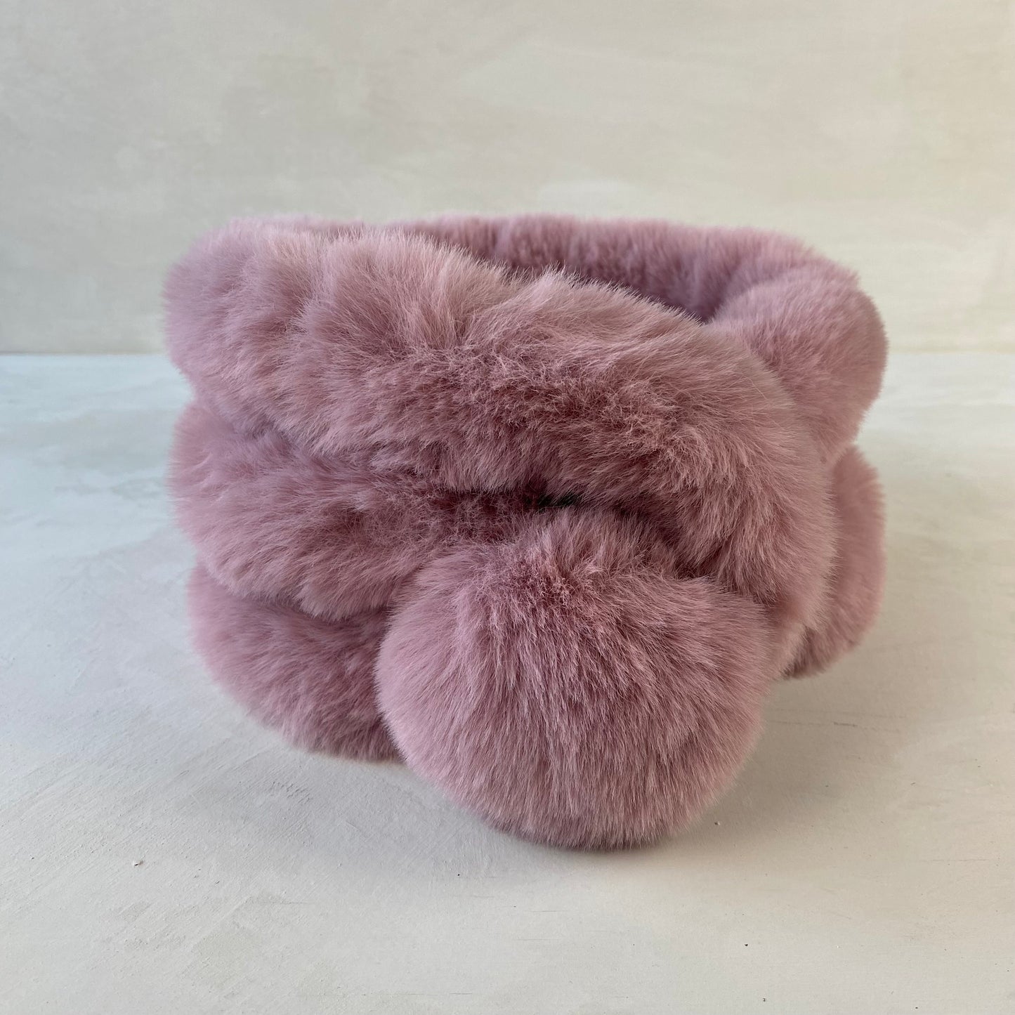 Ladies Pink Fur Scarf