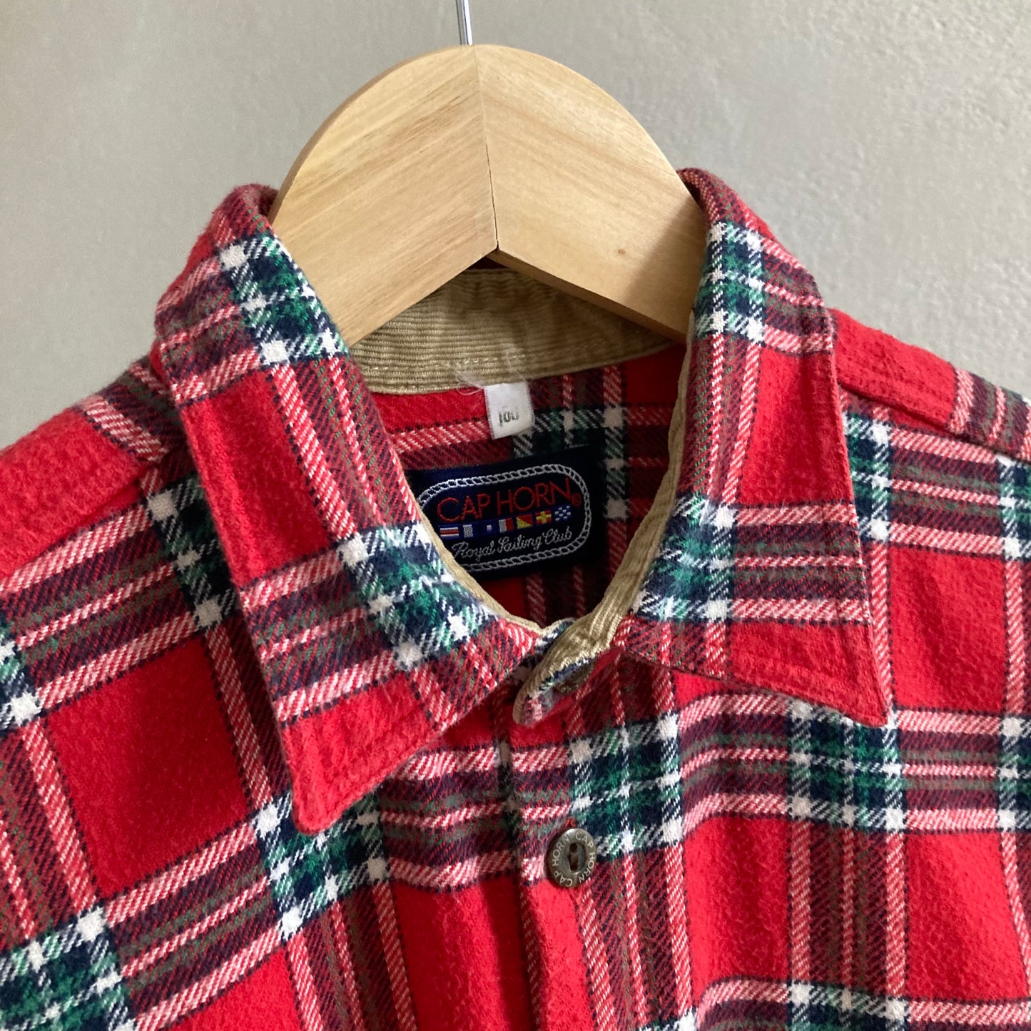 Cap Horn Vintage Ladies Flannel Red Shirt Size M-L