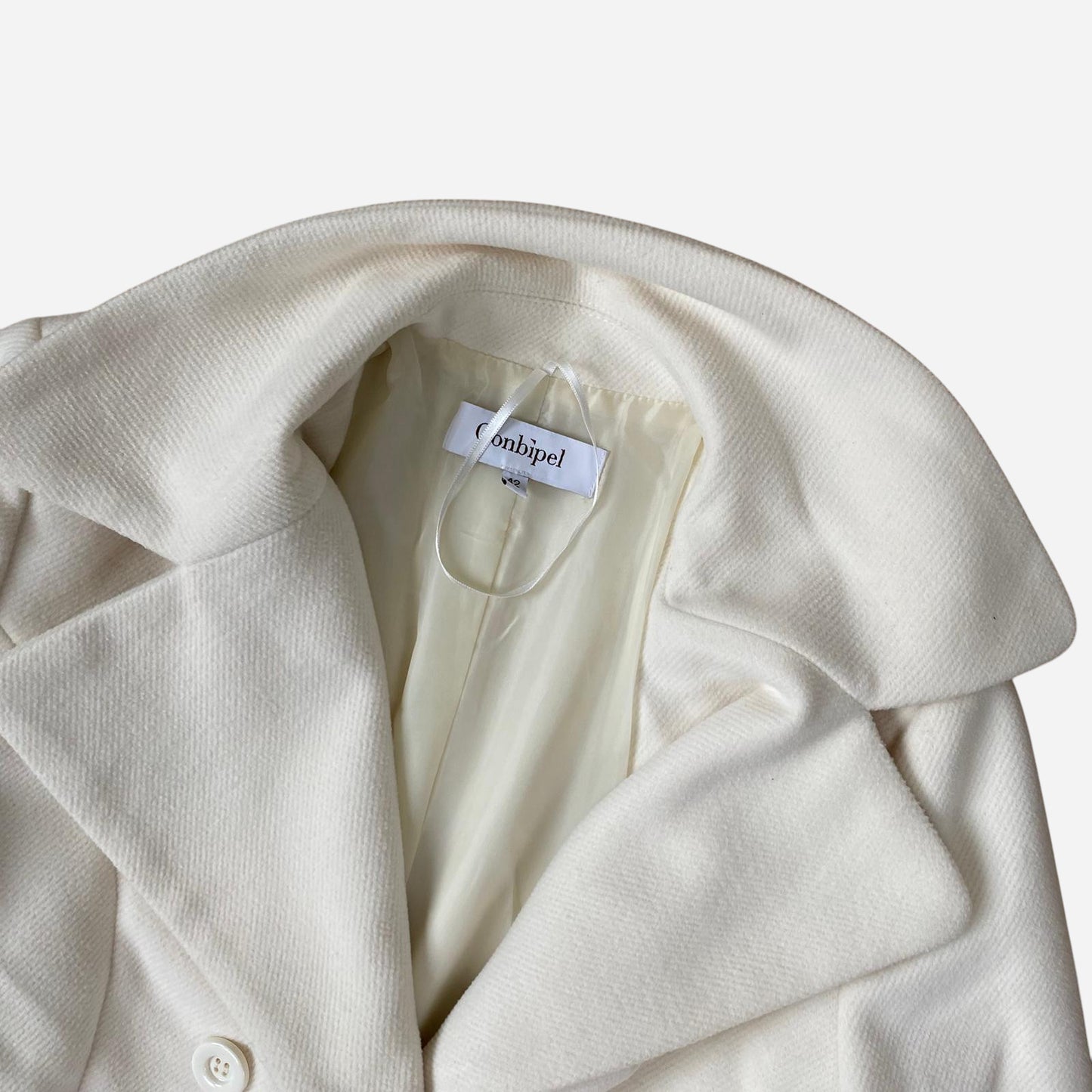 Conbipel Womens Cream Coat Size 42