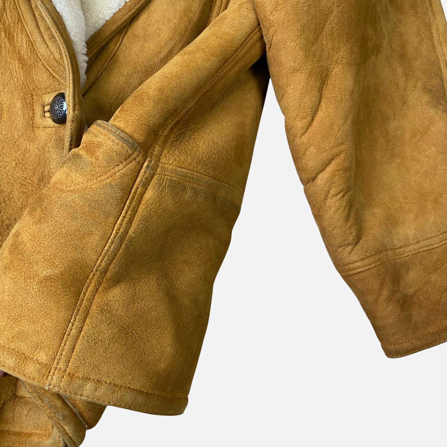 Vintage Naiste Lambanahast Shearling Mantel Jope Suurus 46
Suurus L