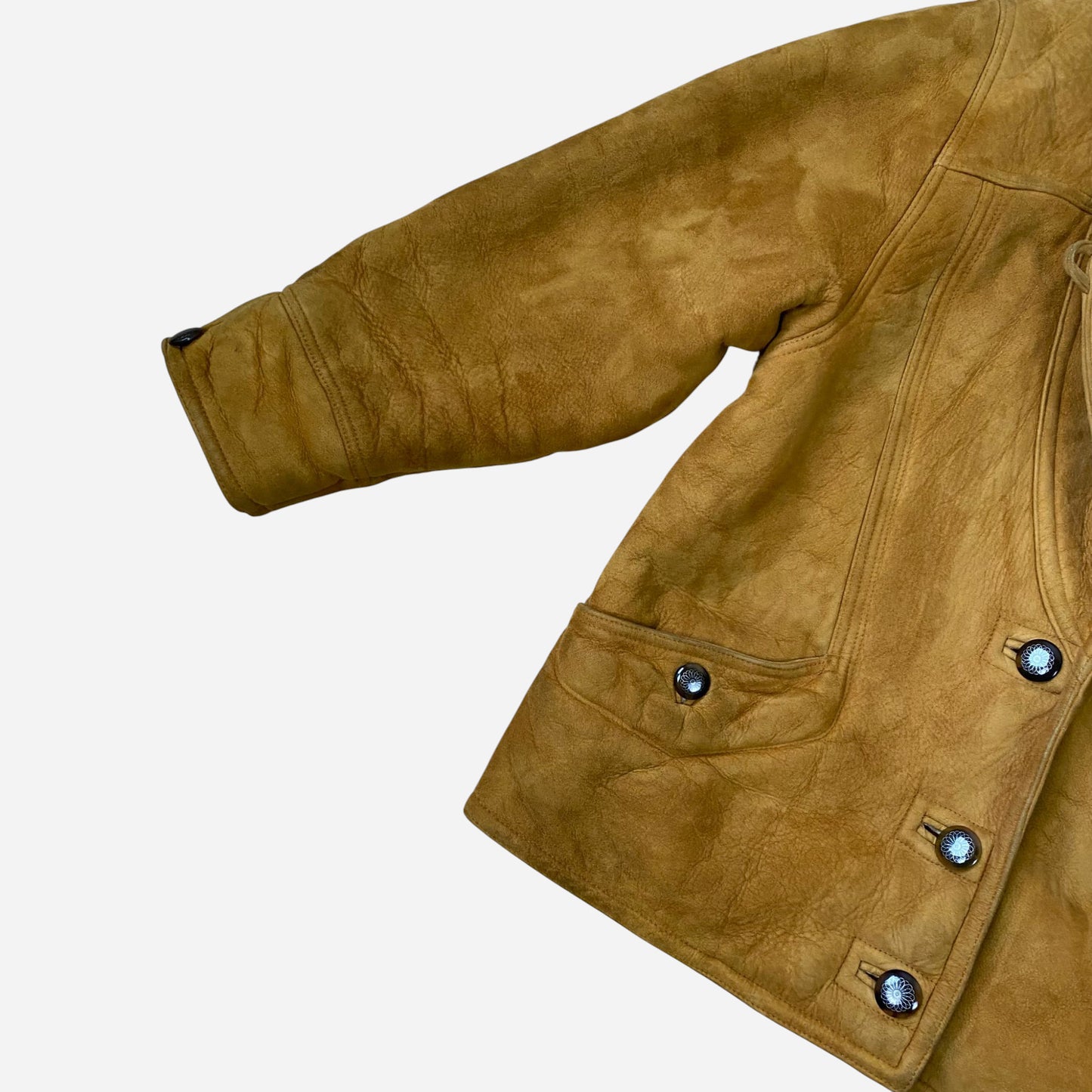 Vintage Naiste Lambanahast Shearling Mantel Jope Suurus 46
Suurus L