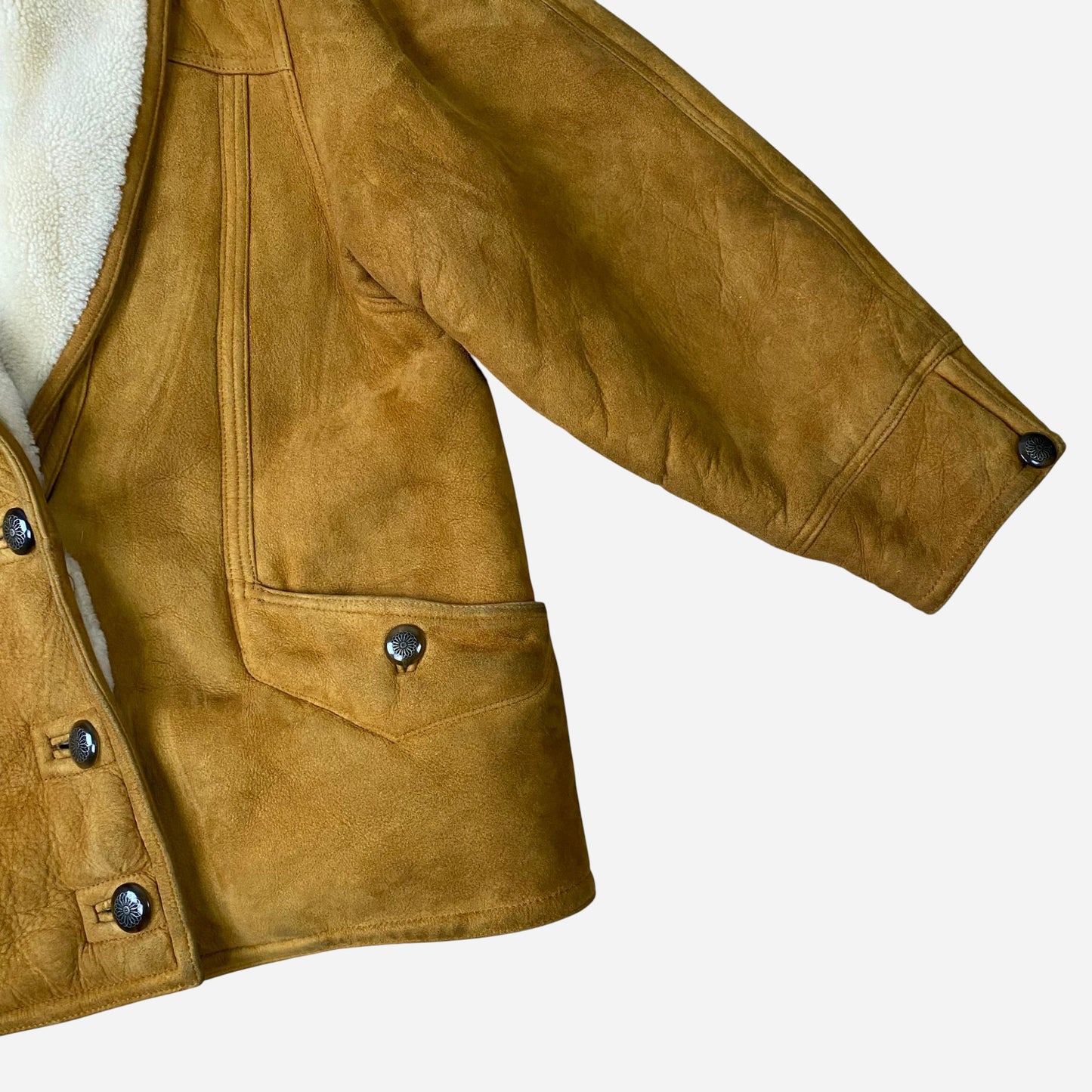 Vintage Naiste Lambanahast Shearling Mantel Jope Suurus 46
Suurus L