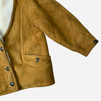 Vintage Naiste Lambanahast Shearling Mantel Jope Suurus 46
Suurus L