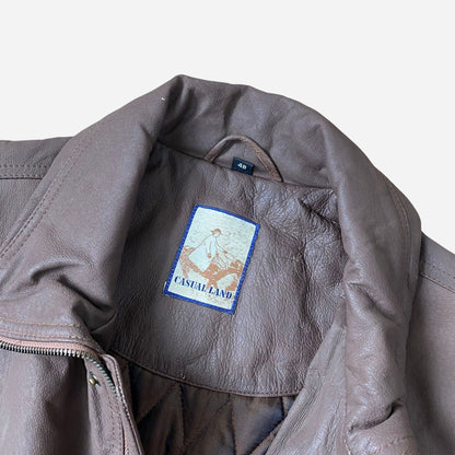 Vintage Casual Land Unisex Nahast Jope Suurus 48