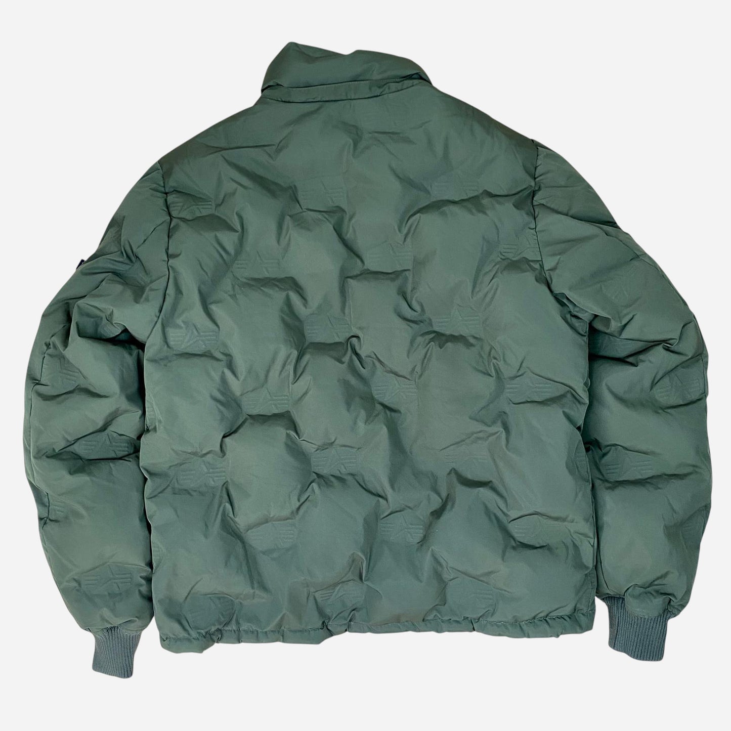 Alpha Industries Meeste Khaki Roheline Puffer Jope Suurus M