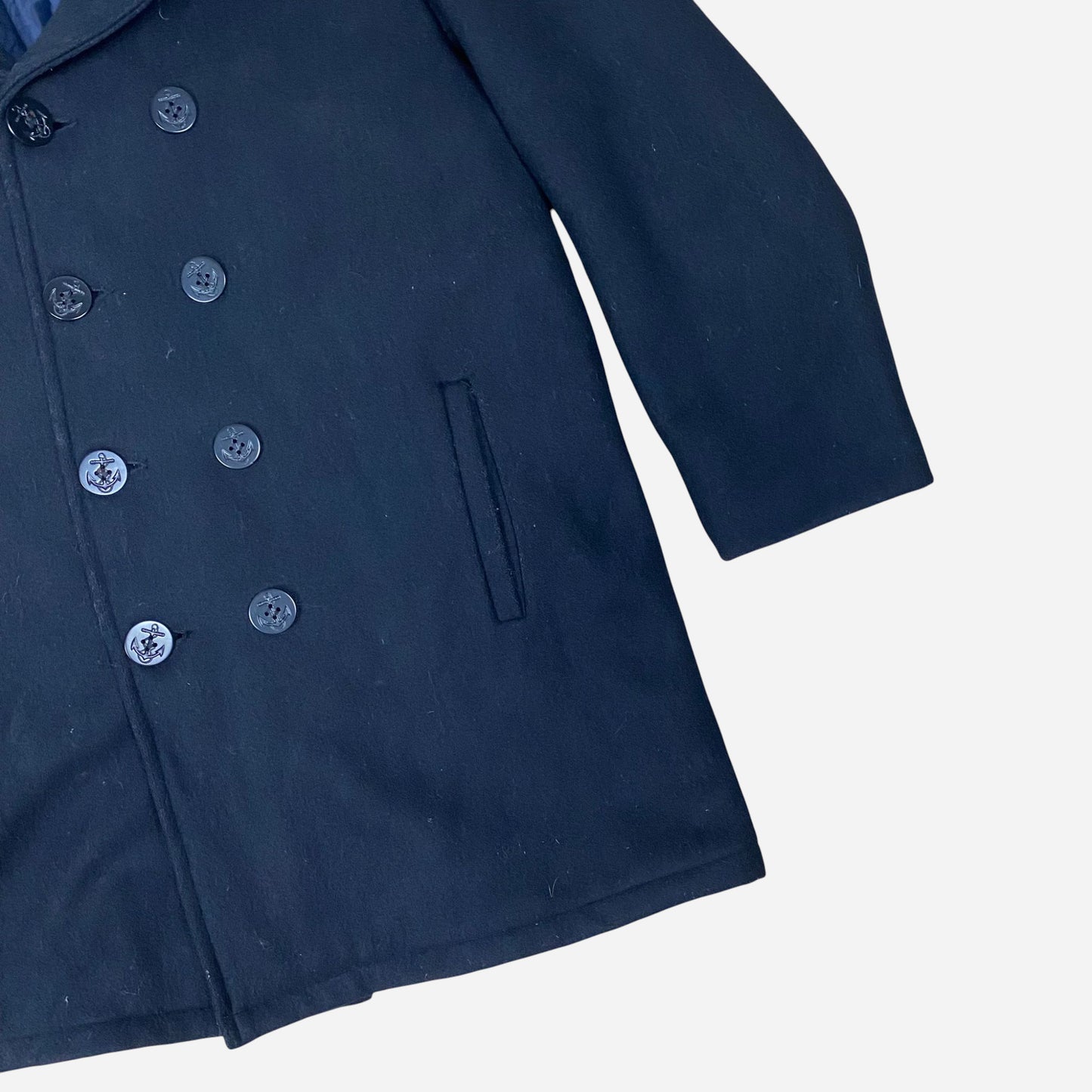 Vintage RN NAVAL Meeste Mantel Pea Coat Suurus XL