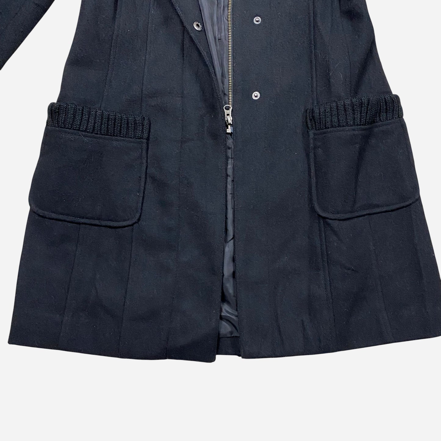 CASTRO COAT Women's Black Coat Size 38