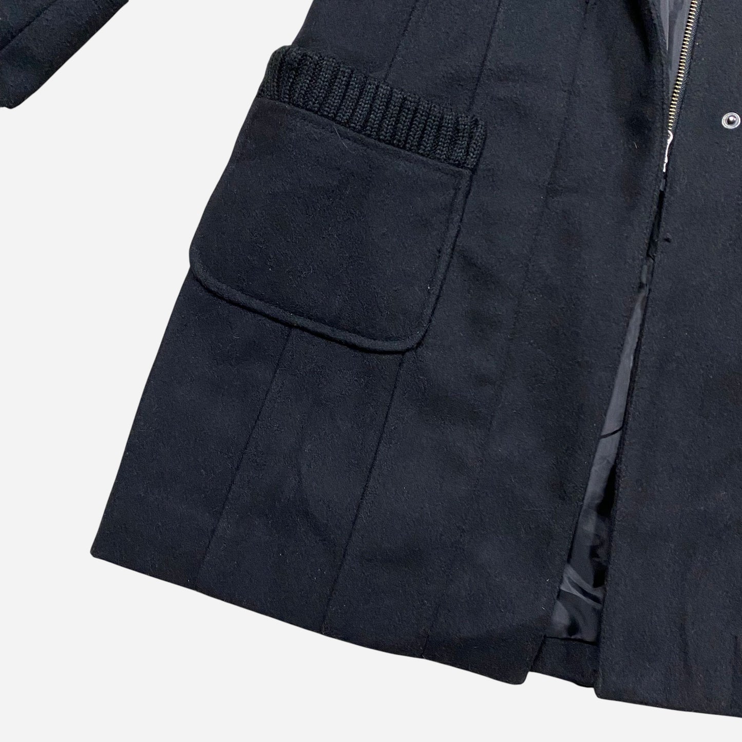 CASTRO COAT Women's Black Coat Size 38