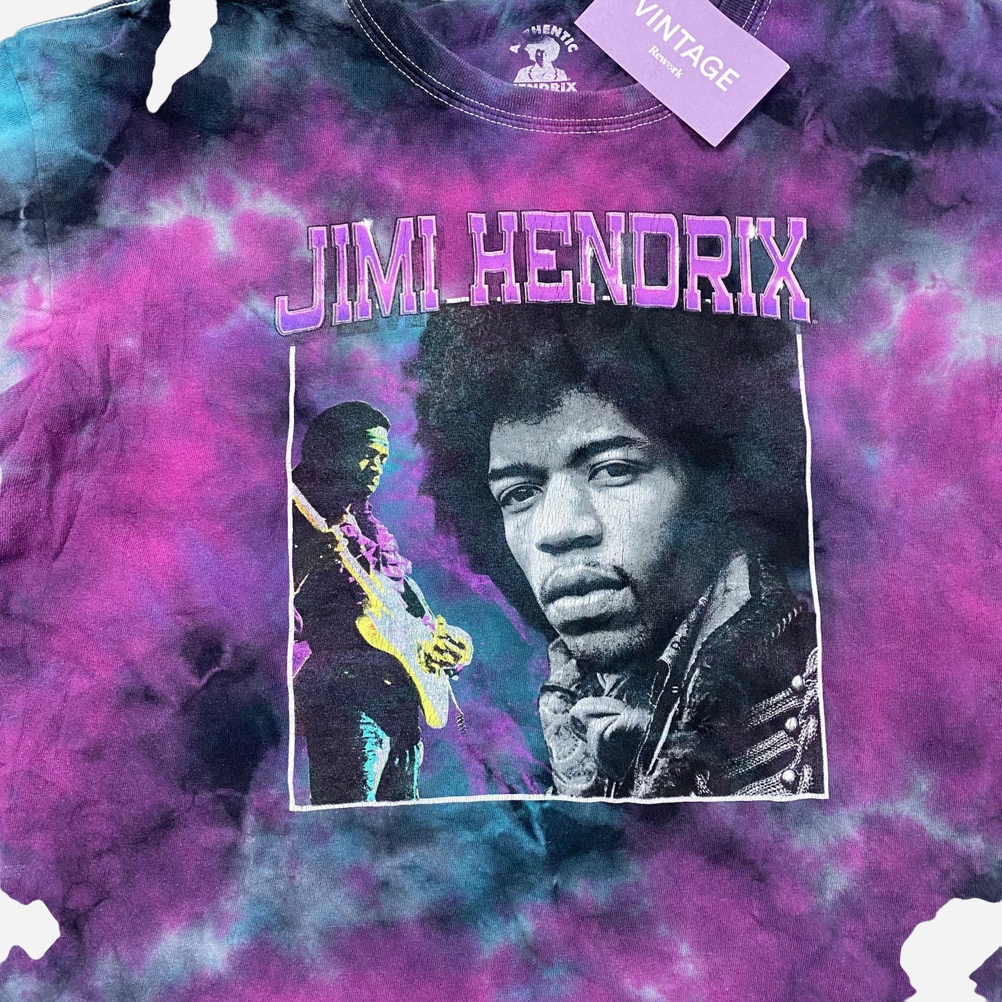 Authentic Hendrix x Rework Unisex Tie Dye T-Shirt Size L