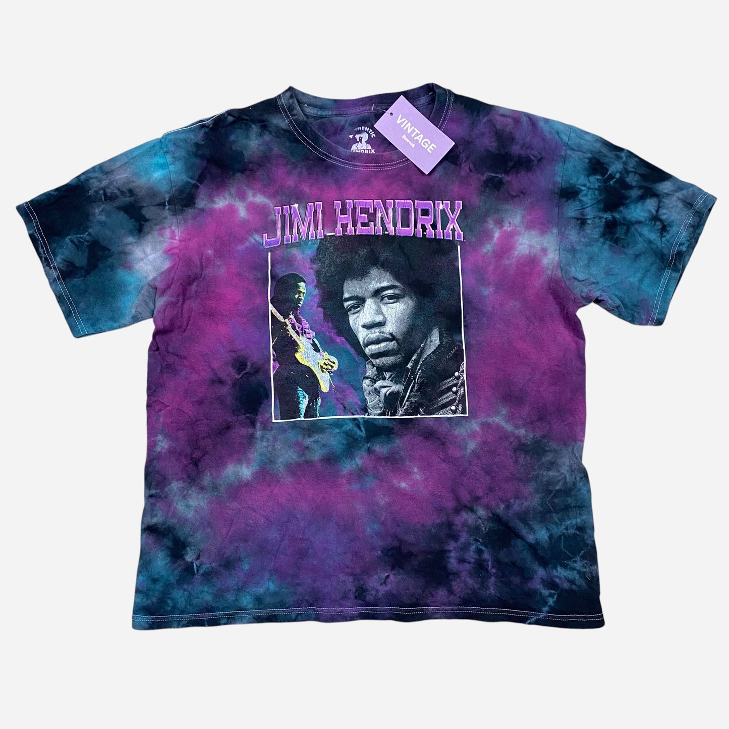 Authentic Hendrix x Rework Unisex Tie Dye T-Shirt Size L