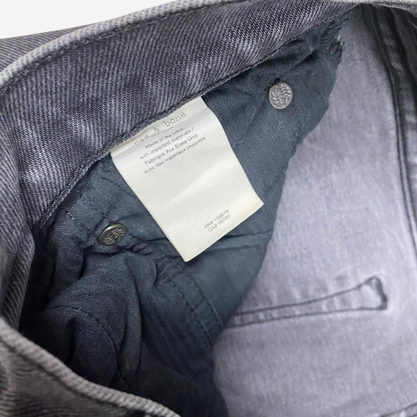 Rag & Bone Womens Grey Extra Slim Jeans Size 30 , EU40