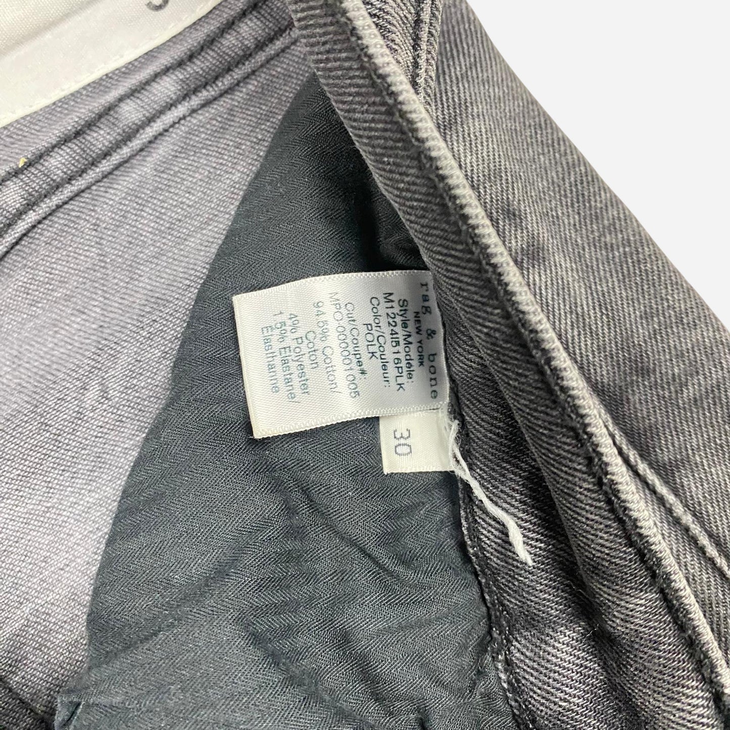 Rag & Bone Womens Grey Extra Slim Jeans Size 30 , EU40