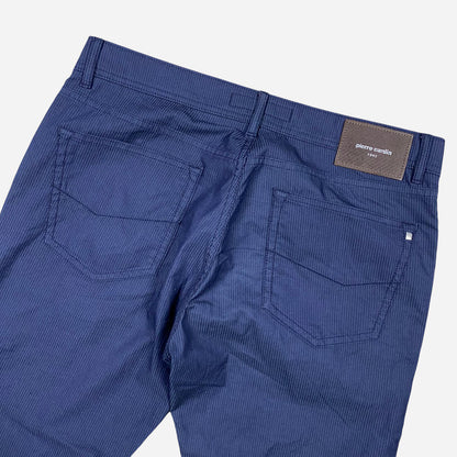 Pierre Cardin Men's LYON Blue Trousers Size W35/L30