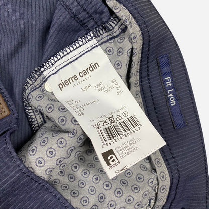 Pierre Cardin Men's LYON Blue Trousers Size W35/L30