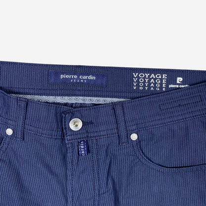 Pierre Cardin Men's LYON Blue Trousers Size W35/L30