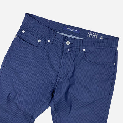 Pierre Cardin Men's LYON Blue Trousers Size W35/L30