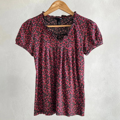 H&M Womens Floral Top Size S