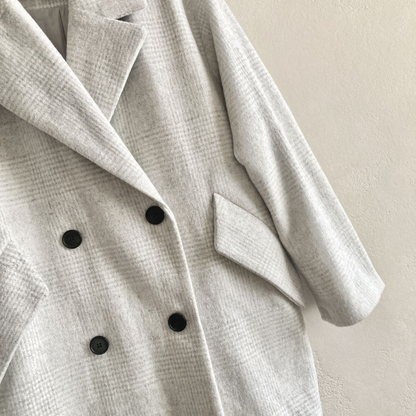 Monki Womens Long Double Breasted Peacoat Coat Size S