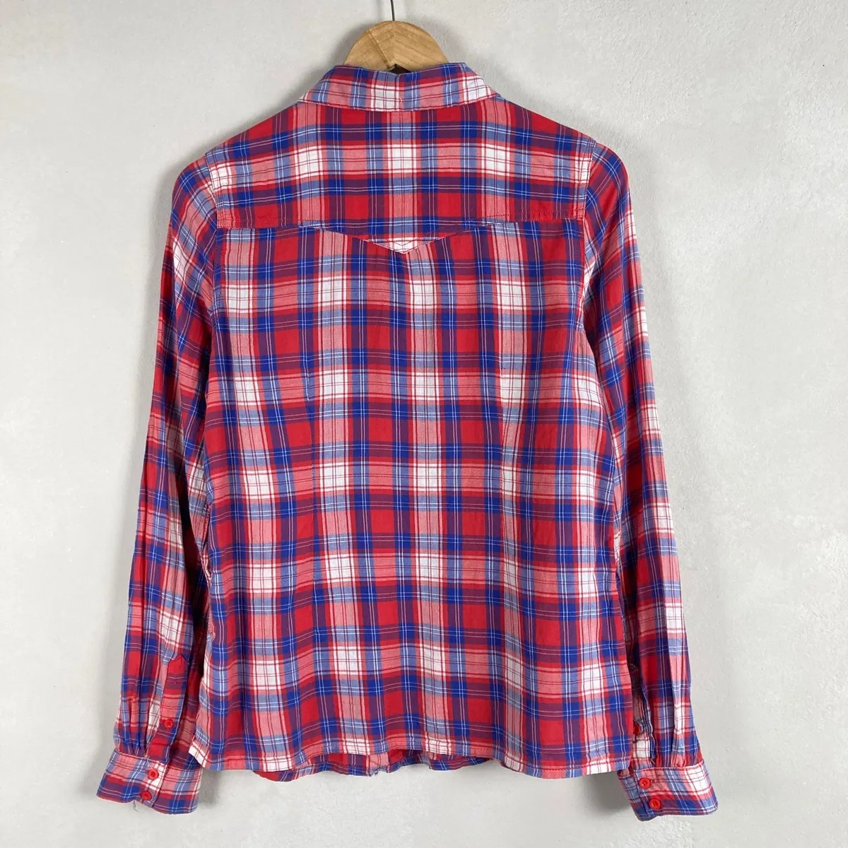 Fishbone Womens Check Shirt Size L