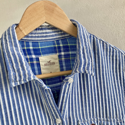 Hollister Ladies Striped Shirt Size M