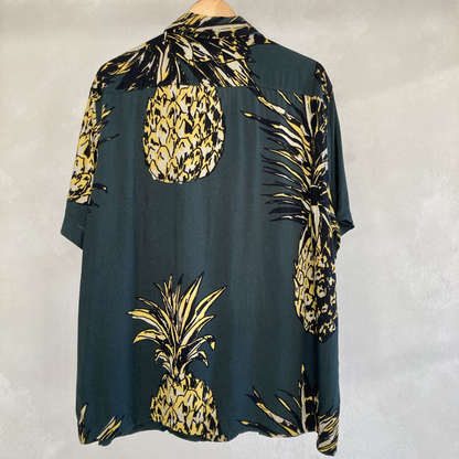 H&M Mens Short Sleeve Pineapple Summer Shirt Size 2XL