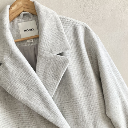 Monki Womens Long Double Breasted Peacoat Coat Size S