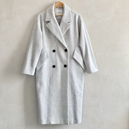 Monki Womens Long Double Breasted Peacoat Coat Size S