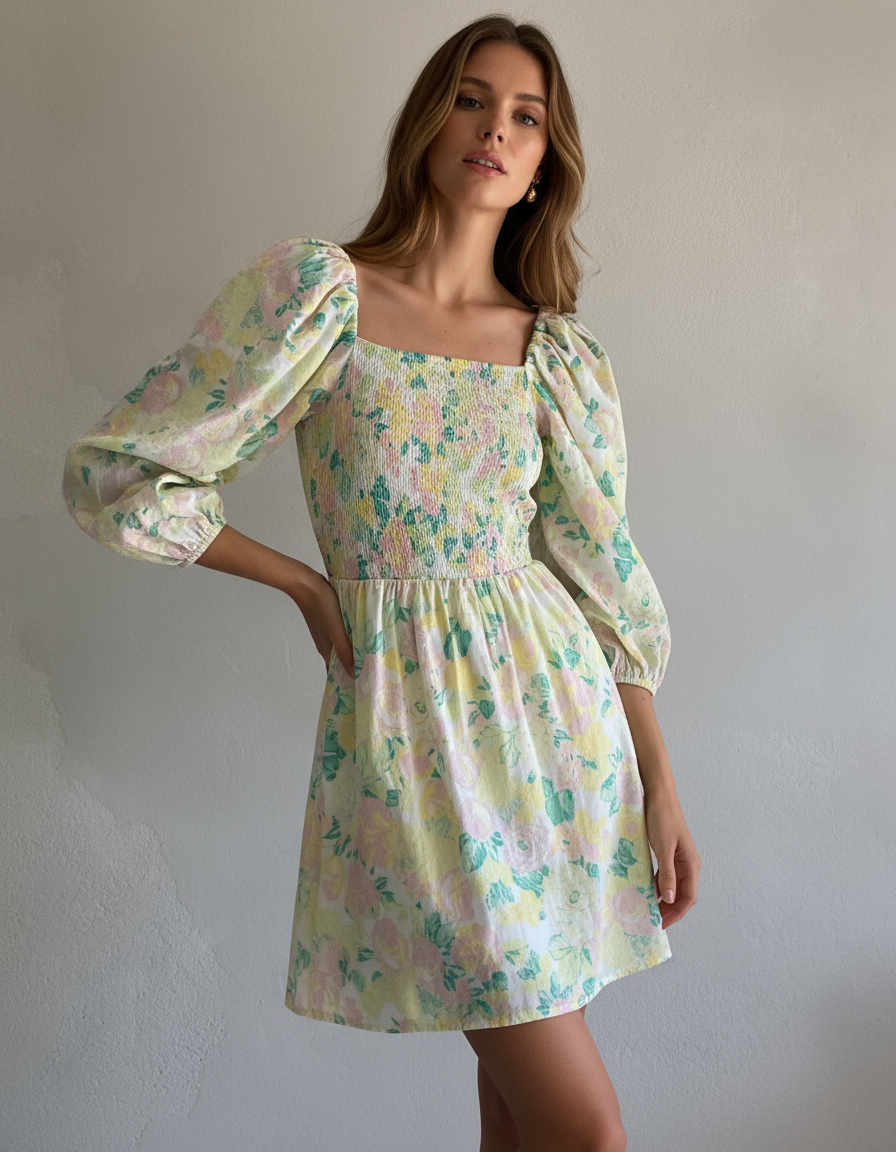 Womens Floral Summer Dress Size S