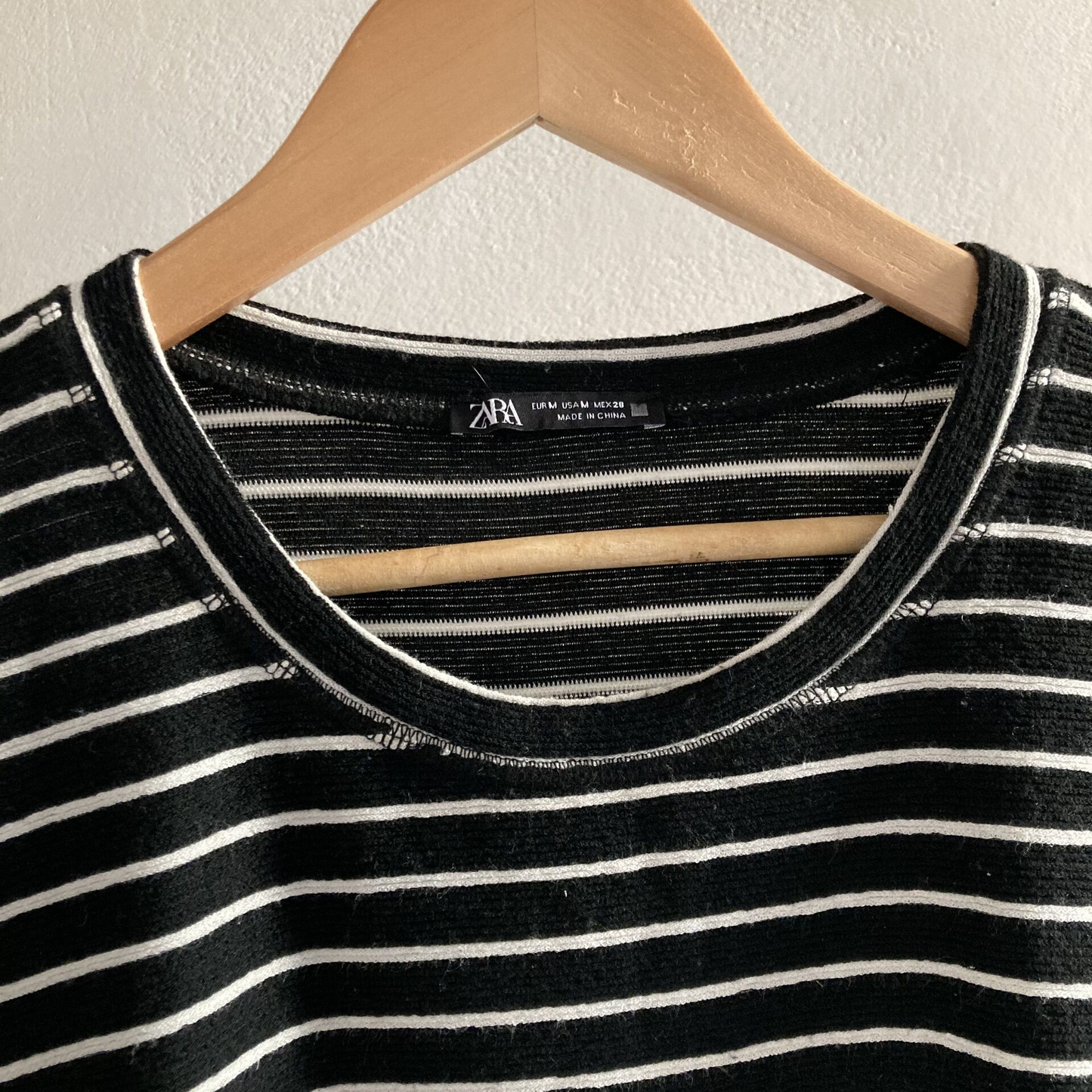 Zara Womens Light Striped Jumper Top Size M