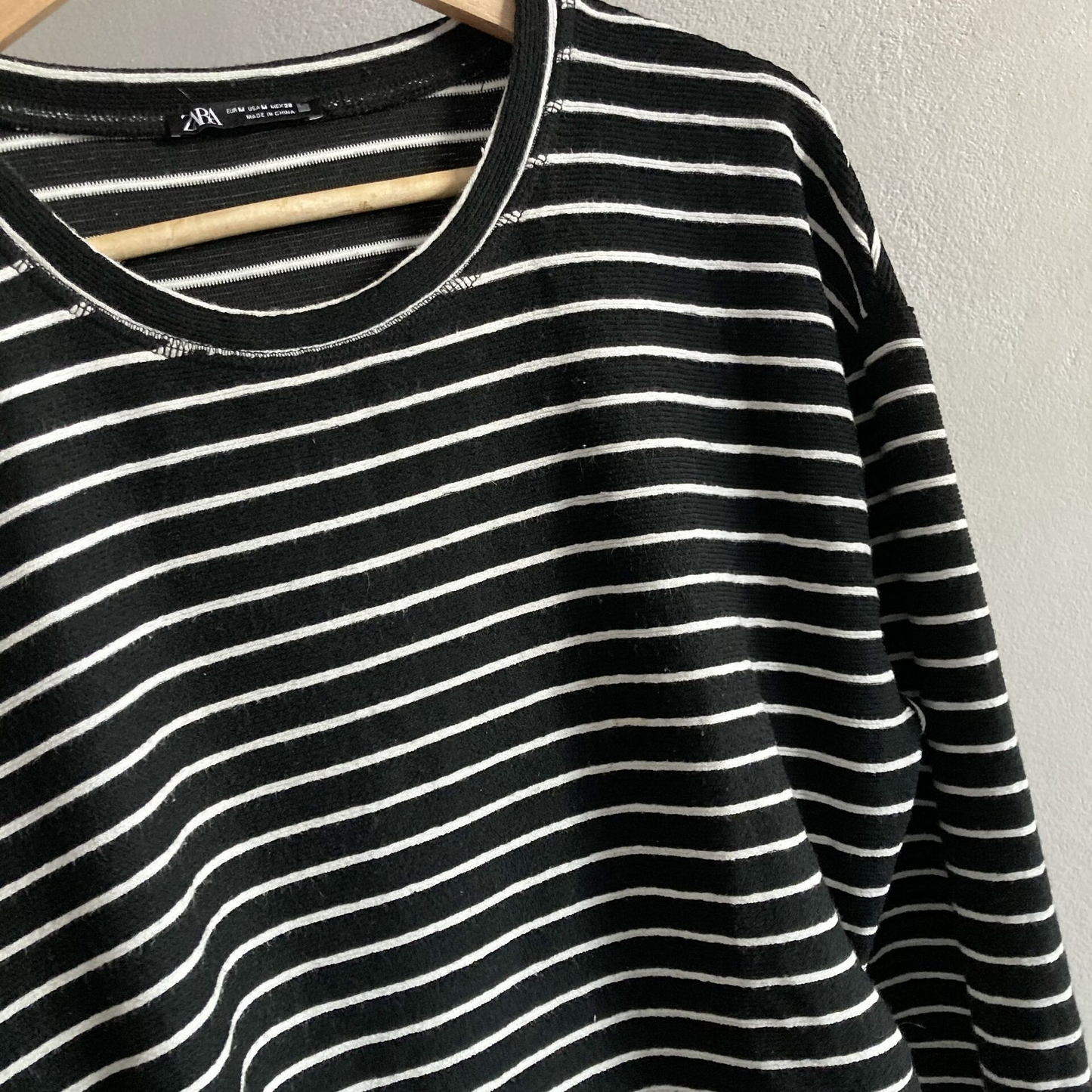 Zara Womens Light Striped Jumper Top Size M