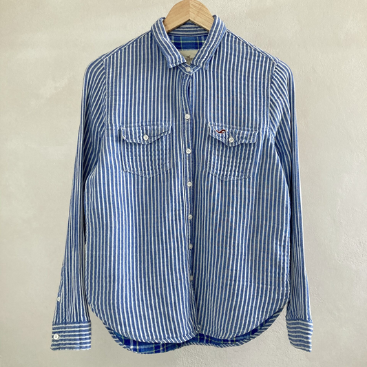 Hollister Ladies Striped Shirt Size M